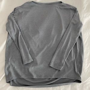 Lululemon Back in Action long sleeve grey top
